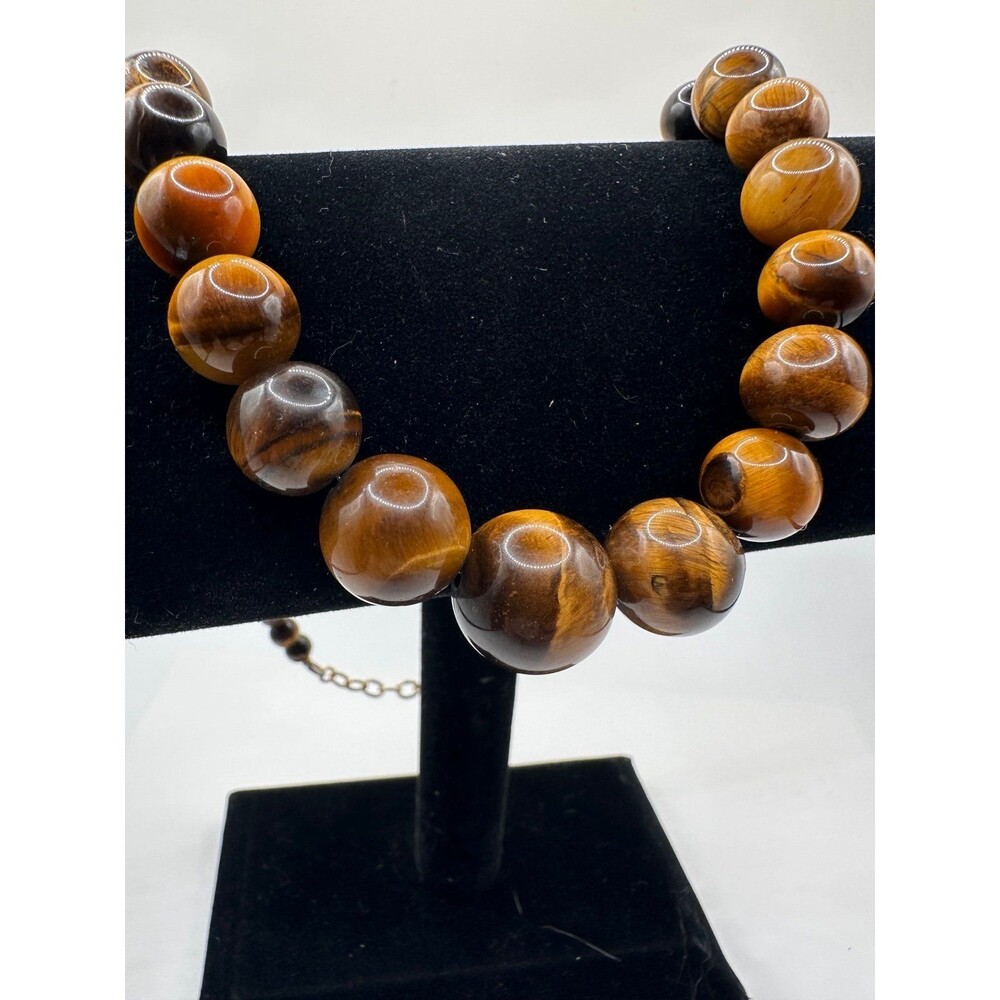 Vintage Tigers Eye Round Beaded Necklace